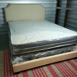 NEW QUEEN-SIZE MATTRESS AND BOX SPRING