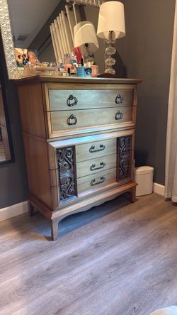 Vintage 5 Drawer Tall Dresser