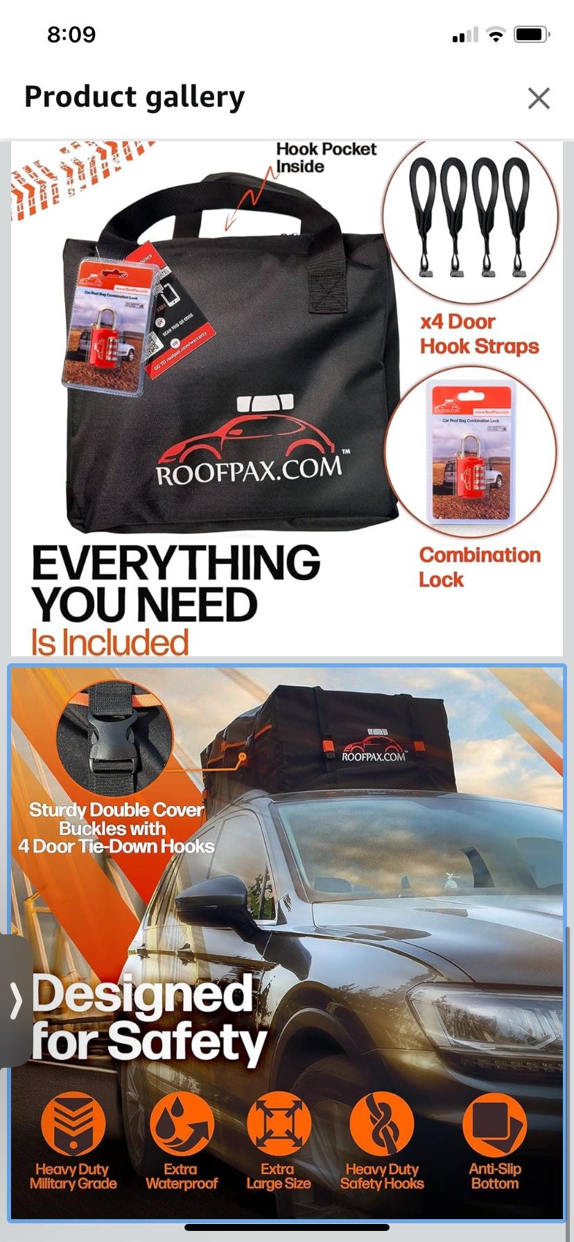 Car Rooftop Cargo Bag