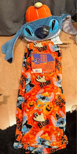 New Disney Stitch 🎃 Pillow & Matching Blanket Set
