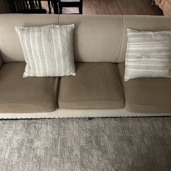 Stylish & Cozy Rolled-Arm Sofa with Nailhead Trim