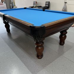 Beautiful Brown Pool Table By Goldenwest Billiards 8’ (Free Delivery & Pro Setup) New Felt Any Color + All Accessories