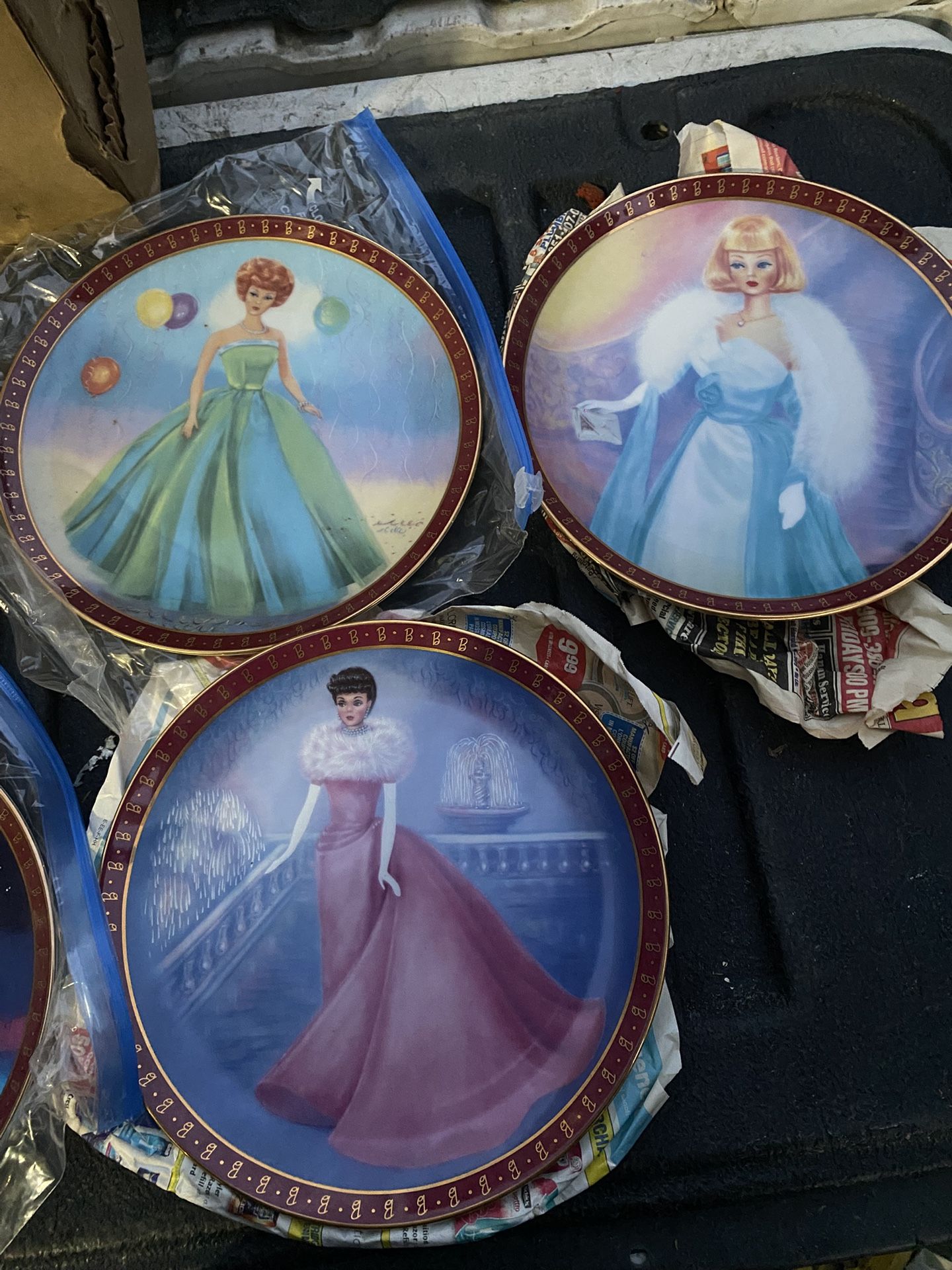 Barbie 1969 Enchanted Evening Collection Plates 