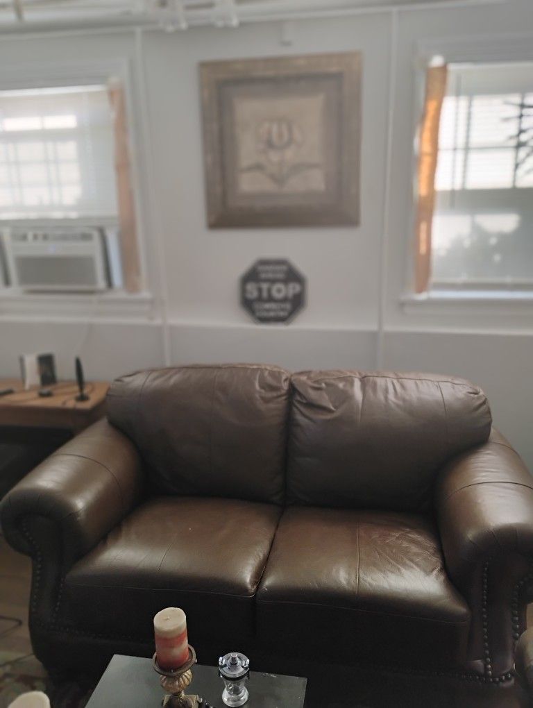 3 Pc Leather Sofa Set