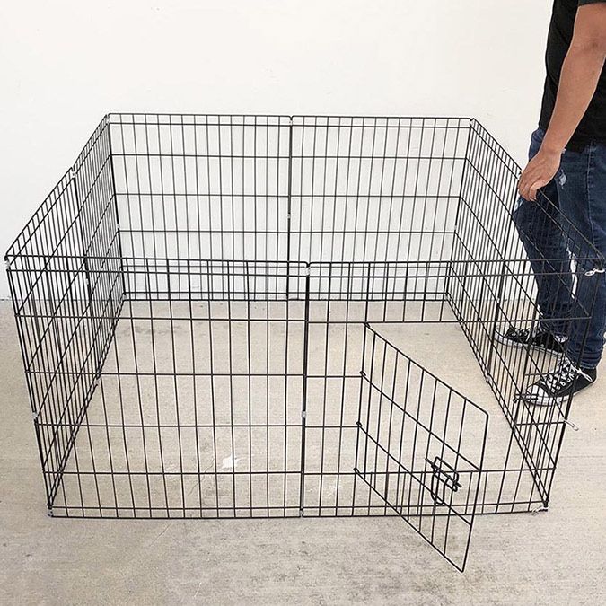 (New in box) $39 Small 24” Tall Dog Pet Playpen Fence Gate 8-Panels X (24” Tall X 24” Wide)