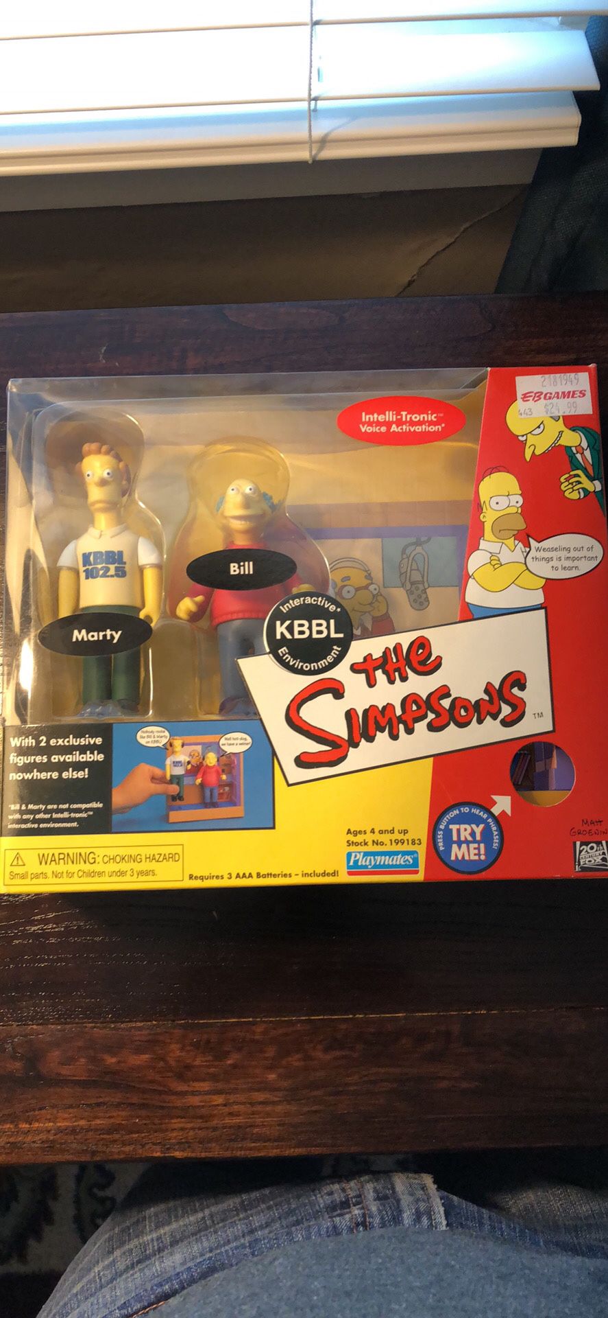Simpsons KBBL Enviroment Diorama Marty Bill Interactive Figures 2002 Toy NEW