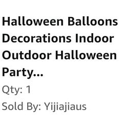 Halloween Balloons Decorations 