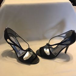 Guess Black Leather Heels 