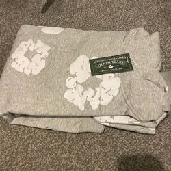 Denim tear gray authentic hoodie