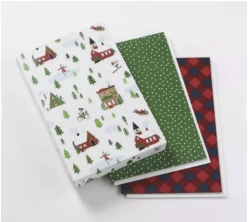 Wintery Scene Gift Boxes Lot of (27) 3 p