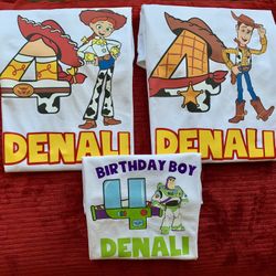 Toy Story Birthday T-shirt’s Personalized / Playeras Personalizadas Para Cumpleaños 
