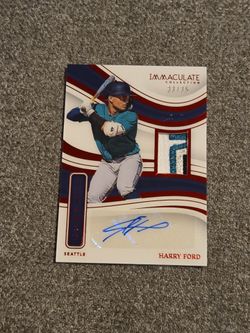 2023 Panini Immaculate Harry Ford Auto Relic CMS-HF #'d/35 Mariners
