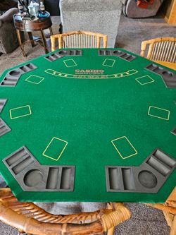 Portable poker table topper