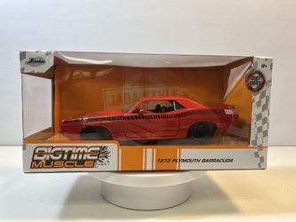 1973 Plymouth Barracuda Diecast Model Car: 1/24 Scale, New In the Box By Jada
