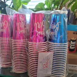 BRAND NEW Team Boy Girl Gender Reveal Cups (12 oz, 40 Pack) - Boy or Girl Gender Reveal Party Supplies, Pink and Blue