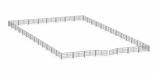 80x120 Riding Arena Fence Kit | 4-Rail | New