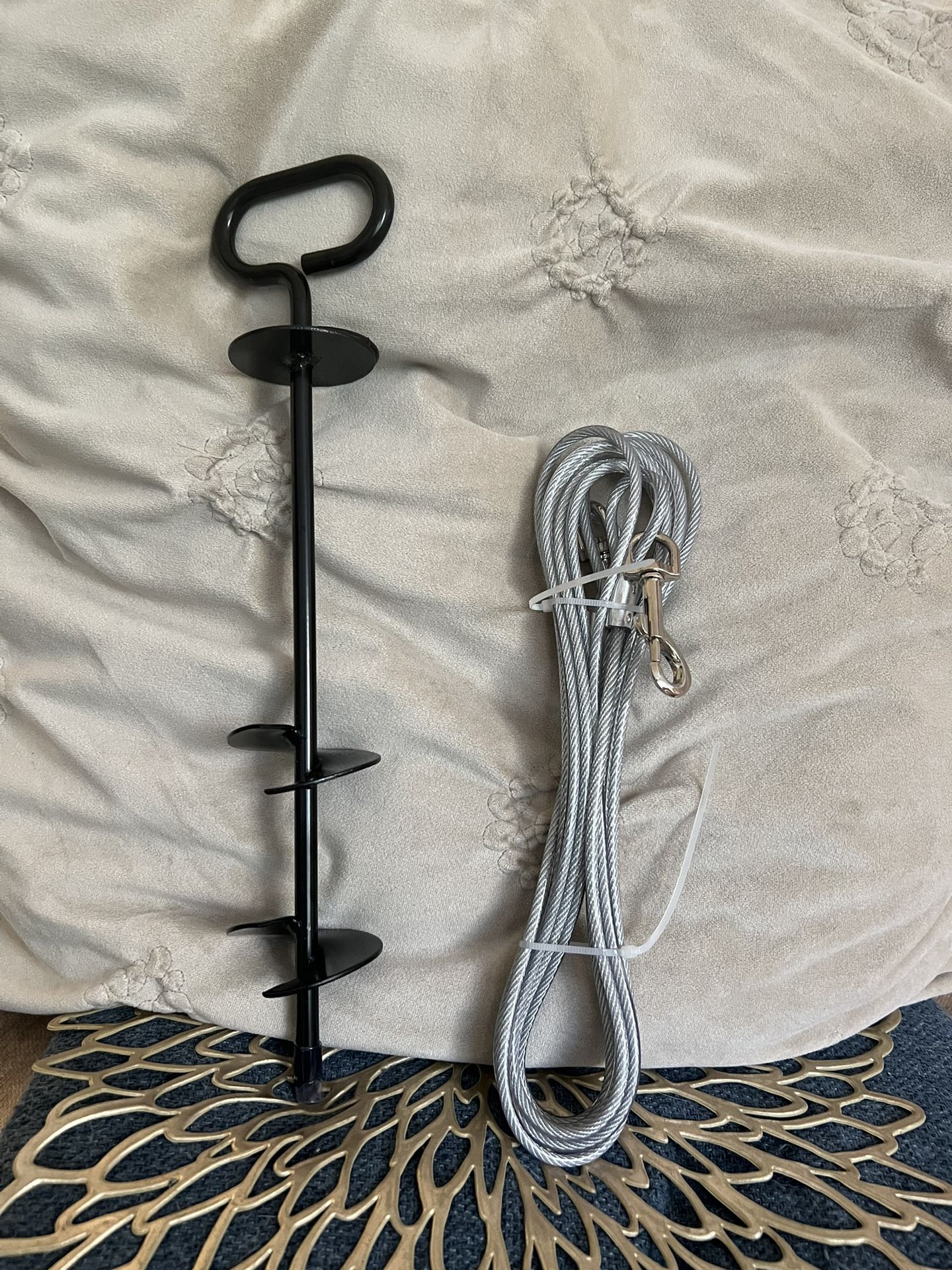Eurnar Heavy Duty Anchor Kit W/Bonus Dog Tie Out Cable」