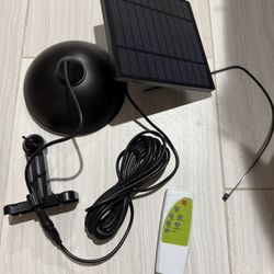 Solar Pendant Lights Indoor Outdoor, 4000mAh Gazebo Shed Chandeliers with Remote All Day/Night Mode 16.4Ft Hanging Warm White Lighting for Outside Bar