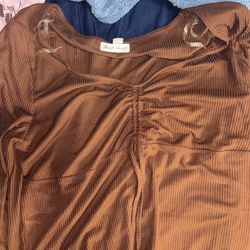 Brown corduroy blouse