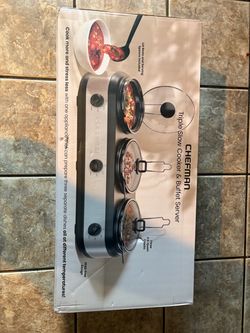 Chefman Triple Slow Cooker & Buffet Server