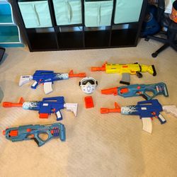 Nerf Gun Bundle – 5 Blasters + Accessories – $100 (Like New)