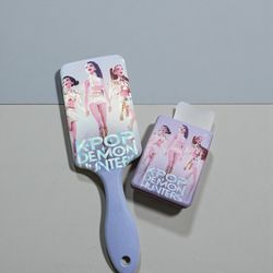 K- POP Demon Hunters Hair Brush & Pocket Mirror 