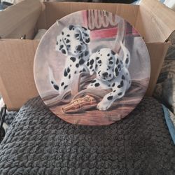 This Is A Collection Plate. On The Back Said  "We've Been Spitted"