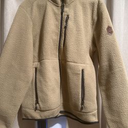Free Country Men's Signature Sherpa Fleece Jacket Sz M 38-40 Camel Full Zip