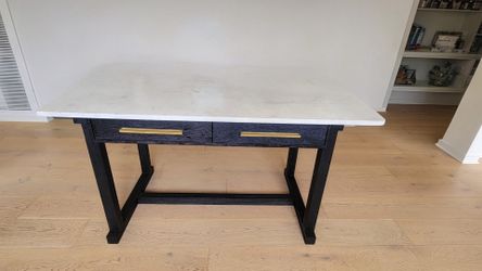 Marble-top island table
