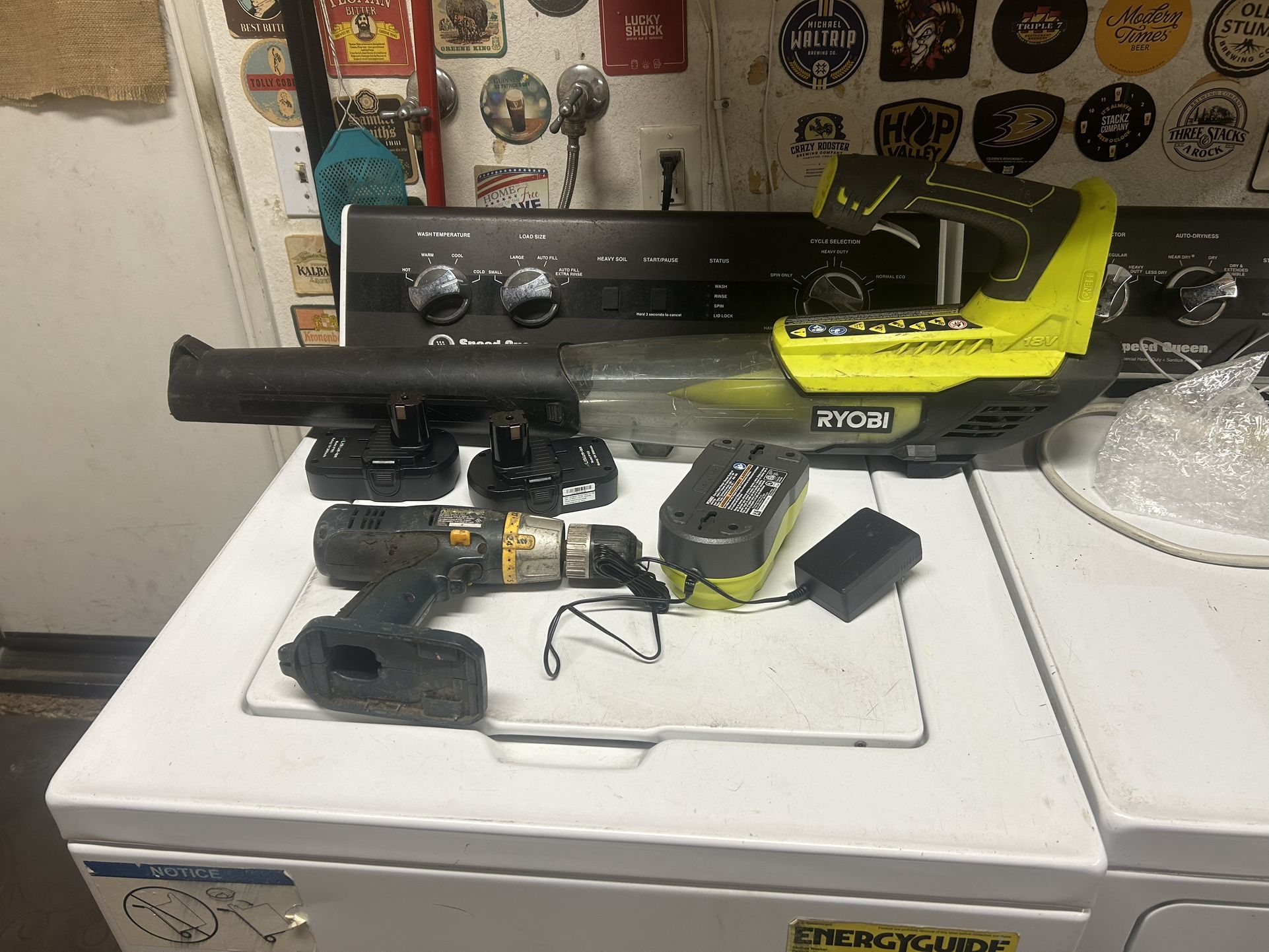 Ryobi ONE + Drill And Leafblower 