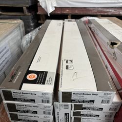 TrafficMaster Walnut Ember Grey 4 MIL x 6 in. W x 36 in. L Peel and Stick Water Resistant Luxury Vinyl Plank Flooring (36 sqft/case)