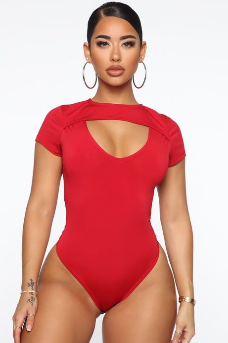 Bodysuit Red Size L Women New