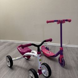 Kids Scooter And Push Bike 