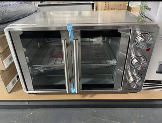 New 26 Quart French Door Stainless Steel Countertop Toaster Oven Multi-Function Electric Oven