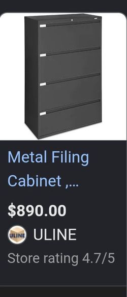 U line Metal Filling Cabinet