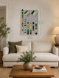 Handmade Modern Wall Art – Colorful Fiber Art Wall Decor – 32.2” x 24.5”