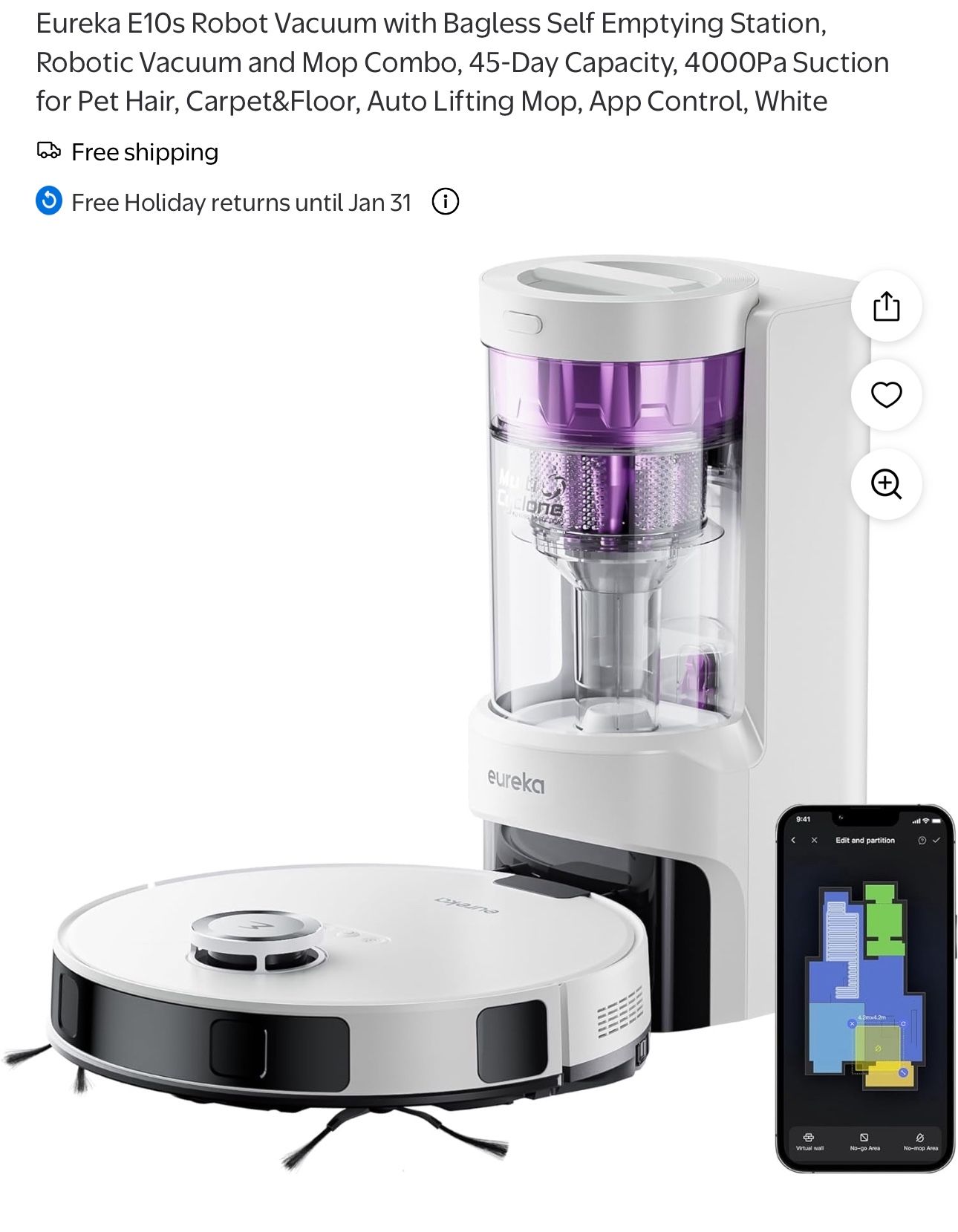 Eureka E10s Robot Vacuum