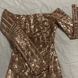Fashion Nova Rose Gold Gown