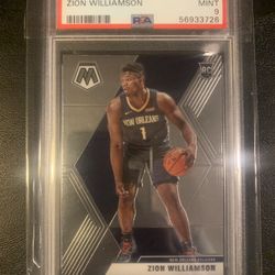 2019-20 Panini Mosaic Zion Williamson Rookie RC #209 PSA 9