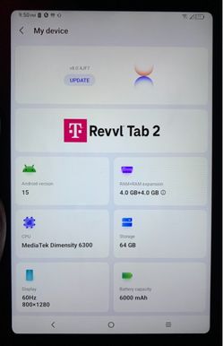 T-Mobile Revvl Tab 2 Android Tablet
