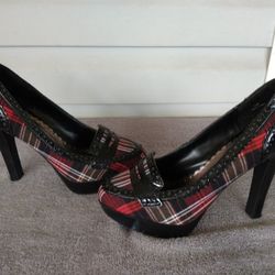 Lulu Townsend plaid heels