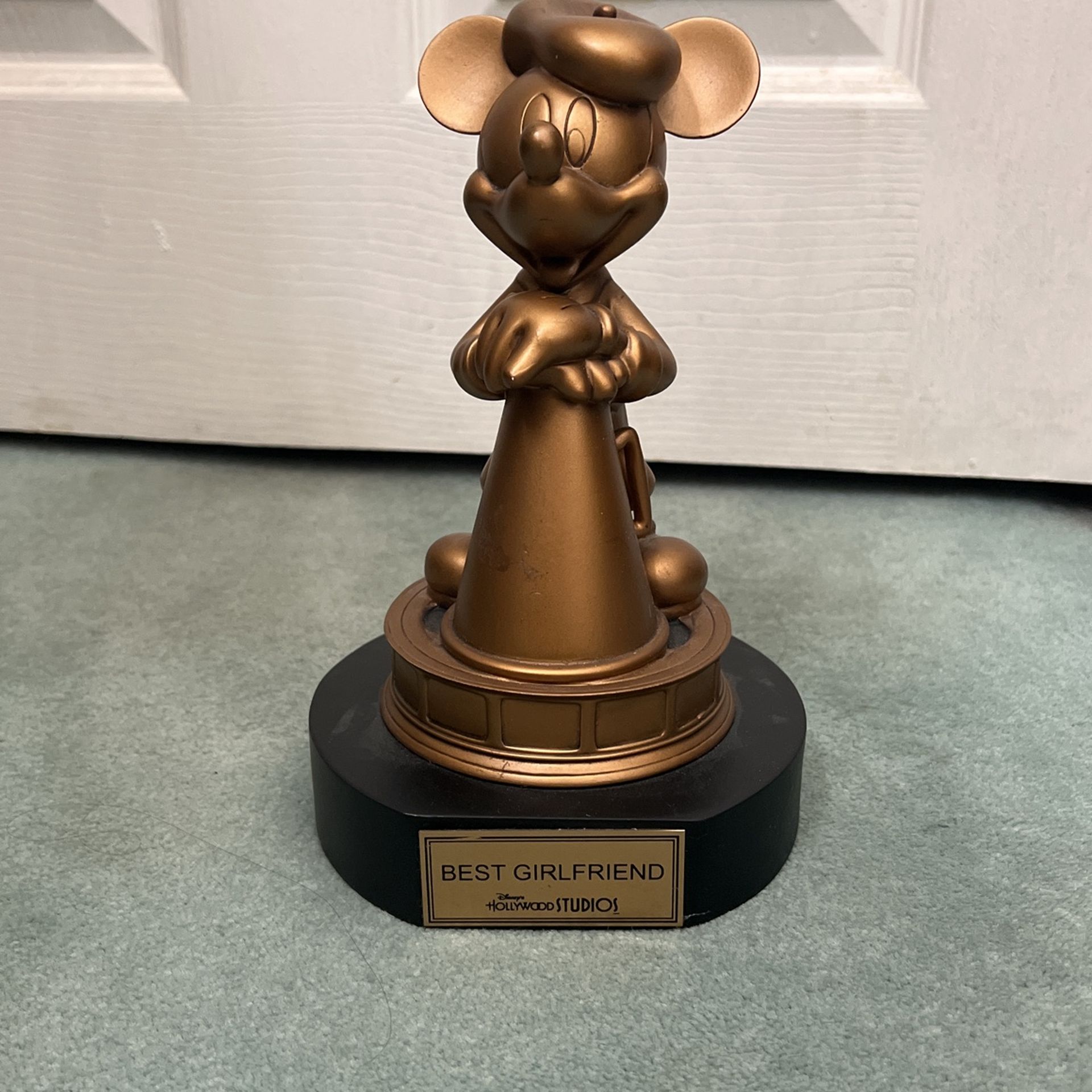 Disney Parks Mickey Best Girlfriend Award Bronze 9" Trophy Hollywood Studios