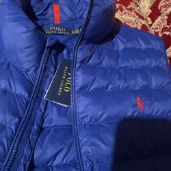 Polo Vest , Blue Size XL $150 New 