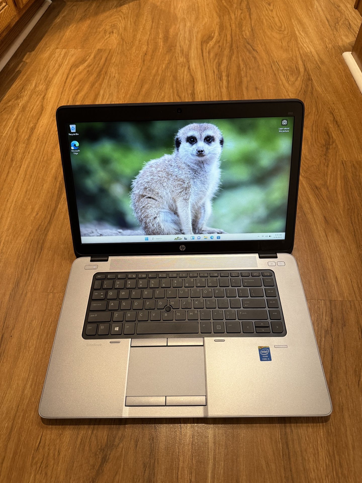 HP EliteBook 850 G1 Core i5 4th gen 8GB Ram 256GB SSD Windows 11 Pro 15.6” HD Screen Laptop with charger in Excellent Working condition!!!! Specifica