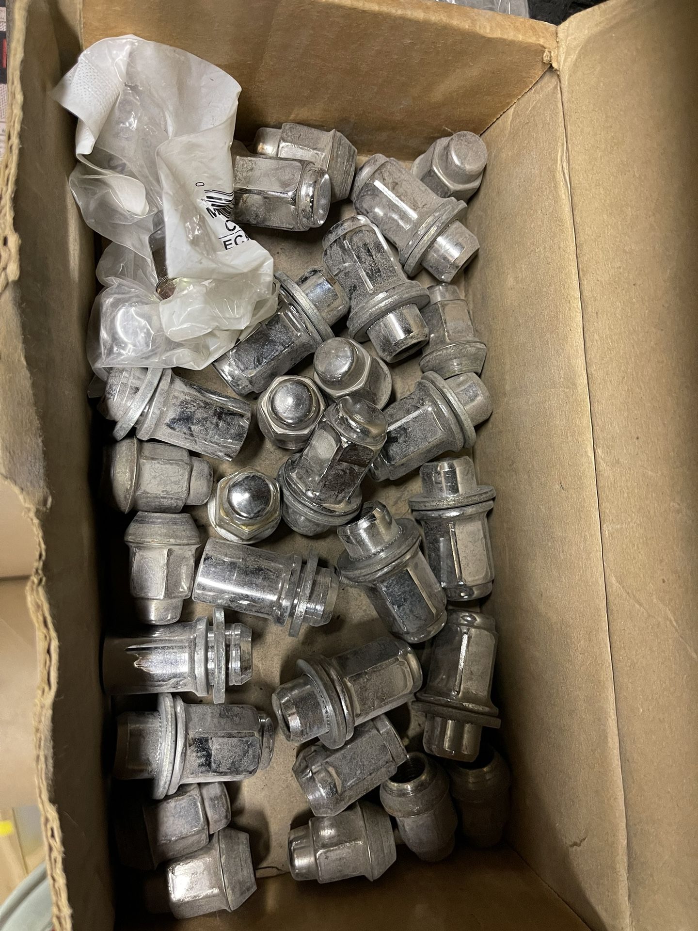 Box Of Wheel Rim Lug Nuts