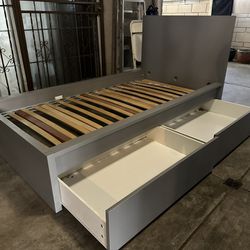 Twin Bed Frame With Drawers 