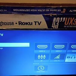 Certified Refurbished 43" Westinghouse 4K Roku TV New/Open Box