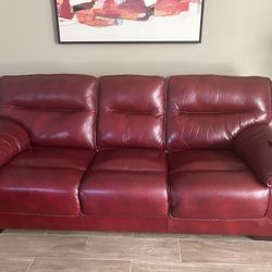 Two Piece Leather Set Sofa & Love Seat