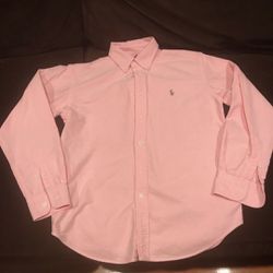 Ralph Lauren button down pink shirt kids size 12
