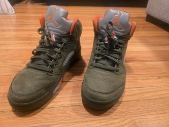 Olive and orange Jordan's